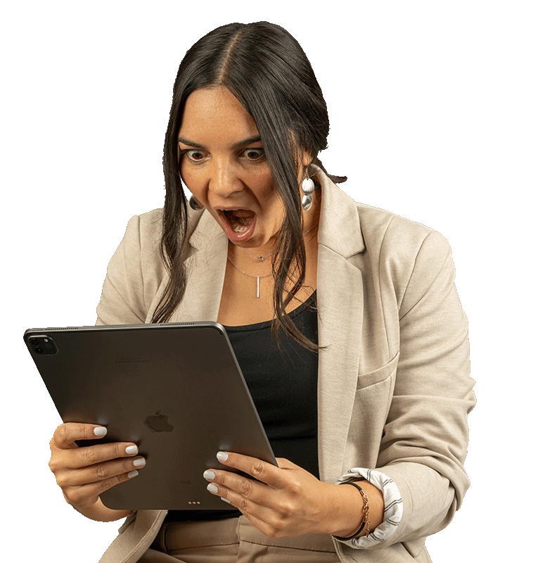 Webdesignerin-Rheinfelden-erstaunt-Tablet